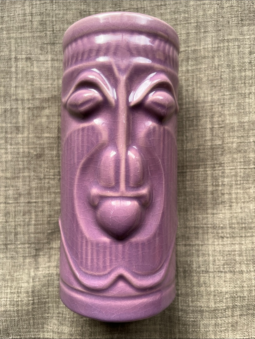 Purple 5.5" Tiki Cup Drinking Glass Accoutrements 2001